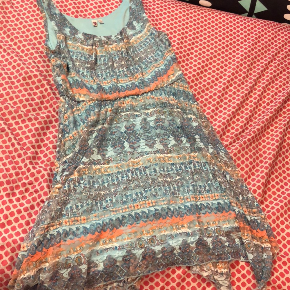 A multicolored dress